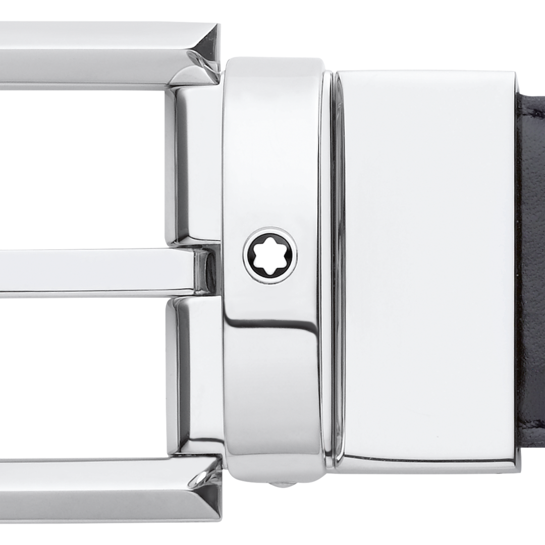 Ceinture d'affaires réversible noire/marron à découper sur mesure