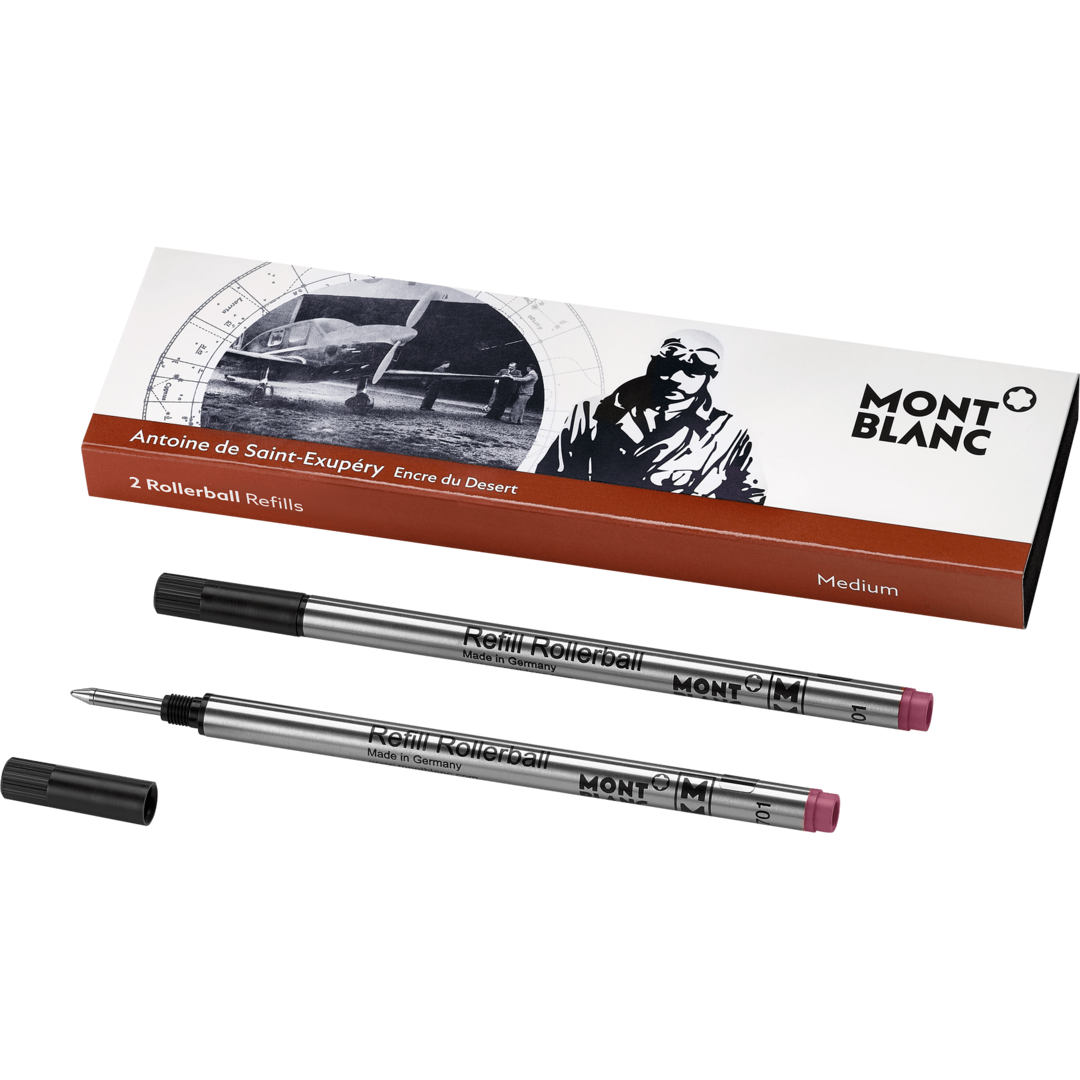 2 Recharges Rollerball (M) Edition Ecrivains, Antoine de Saint-Exupéry