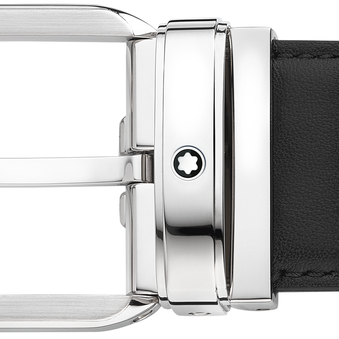 Black 35 mm Leather Belt