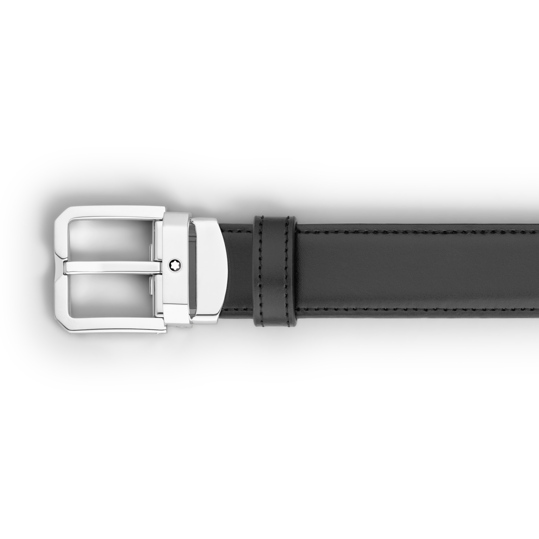 Black/brown 30 mm reversible leather belt