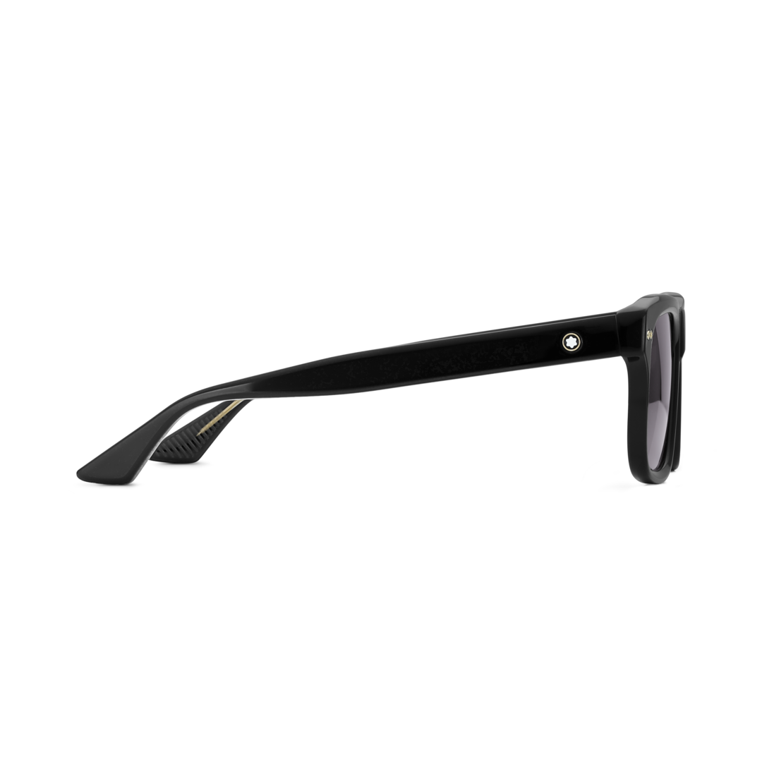 Rectangular Sunglasses with Black-Colored Acetate Frame