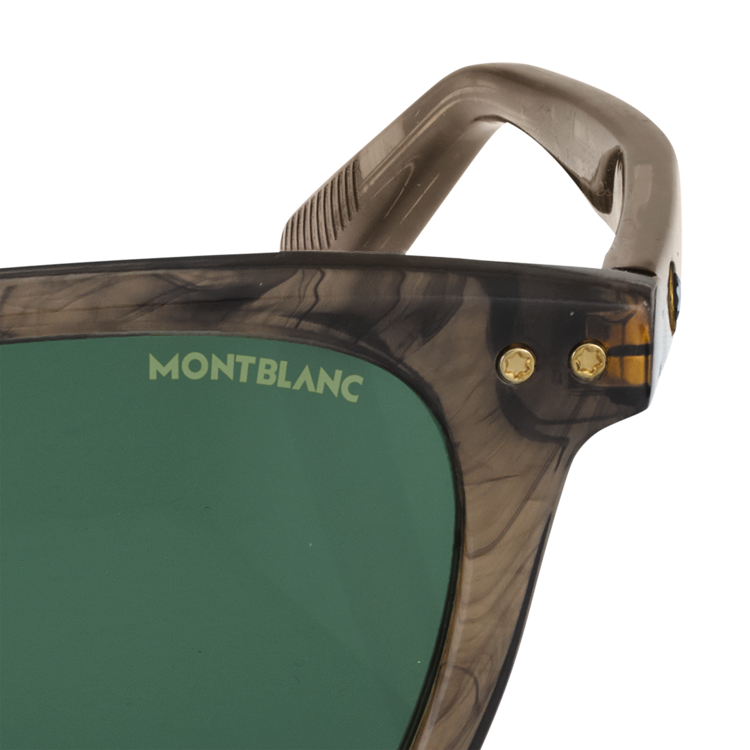 Lunettes de soleil rondes avec monture en acétate de couleur marron