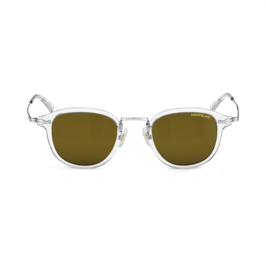 Lunettes de soleil rondes avec monture injectée de couleur grise
