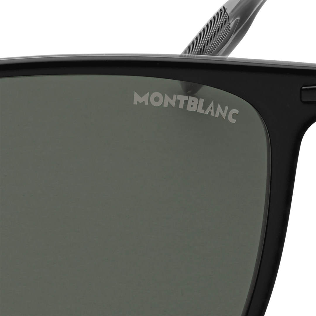 Lunettes de soleil rectangulaires avec monture injectée noire