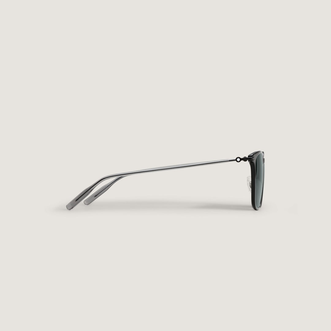 Lunettes de soleil rectangulaires avec monture injectée noire