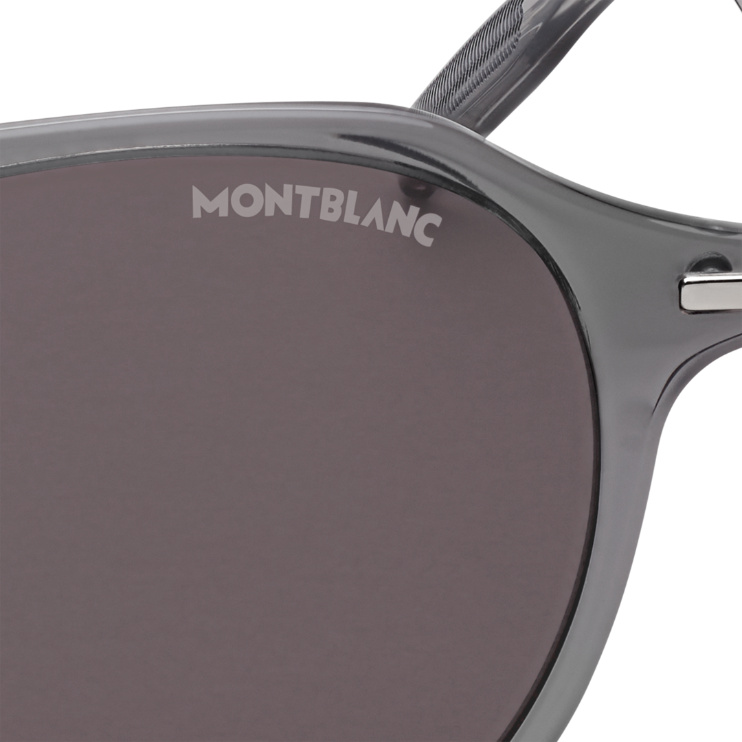 Lunettes de soleil rondes avec monture injectée grise
