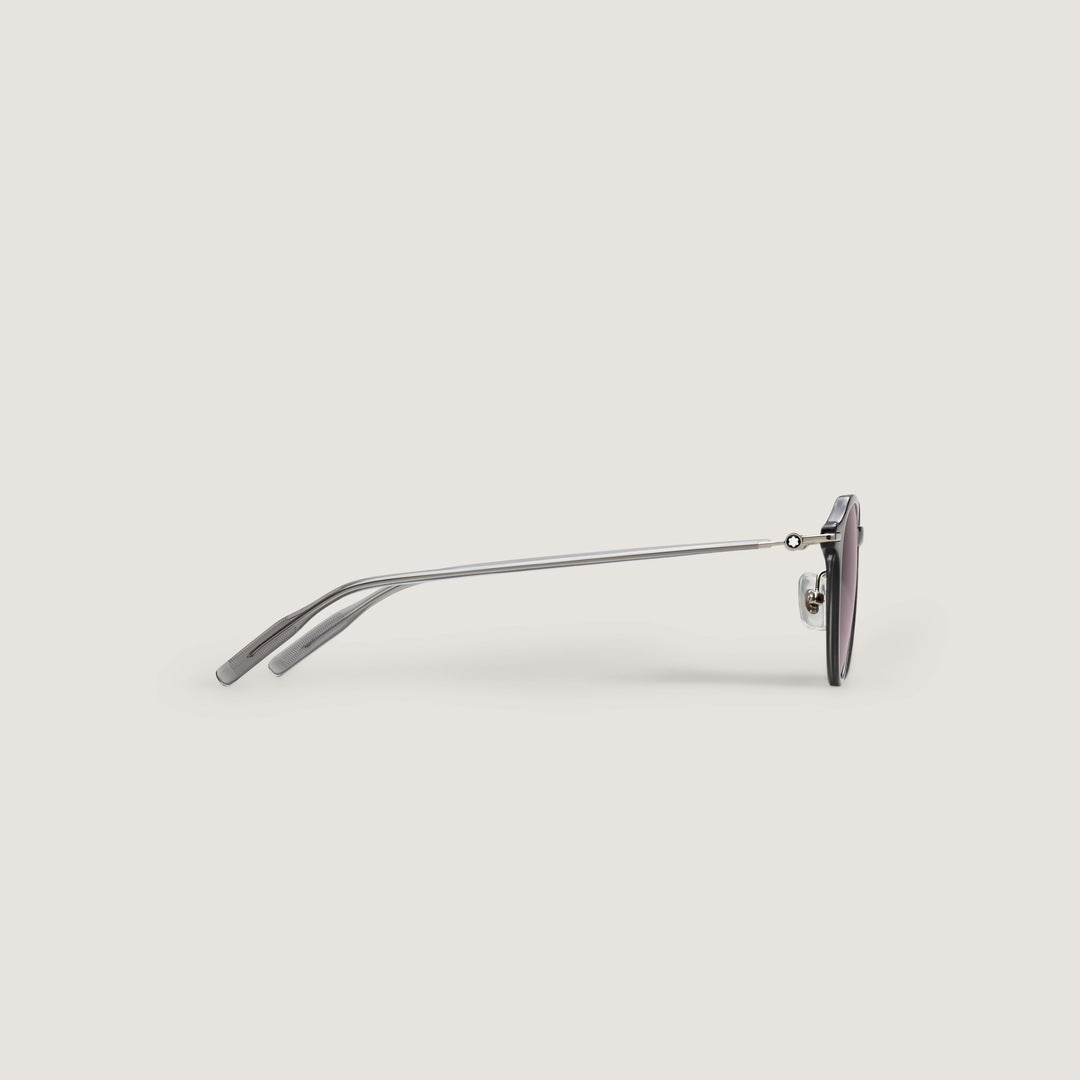 Lunettes de soleil rondes avec monture injectée grise