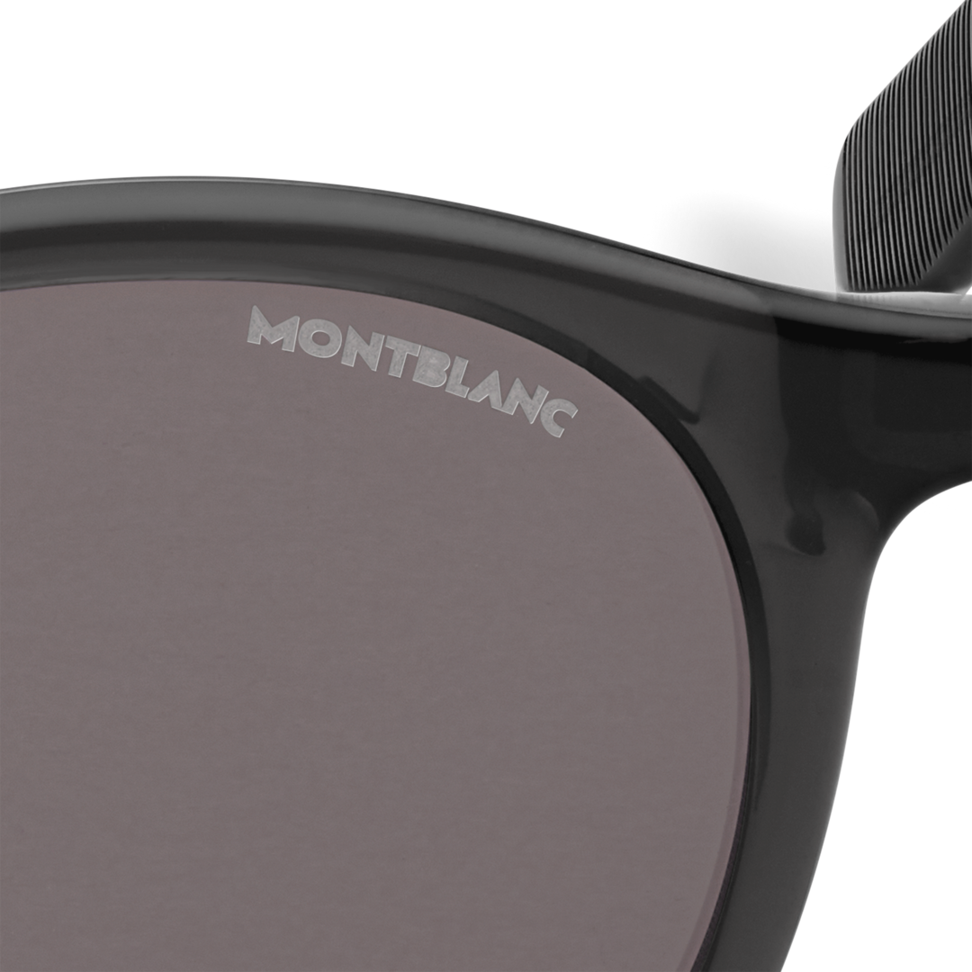 Lunettes de soleil rondes avec monture en acétate injecté noir