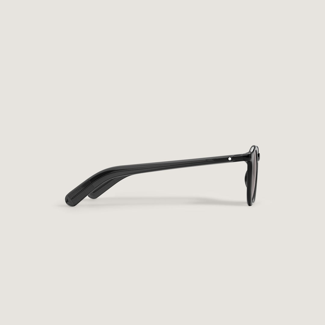Lunettes de soleil rondes avec monture en acétate injecté noir