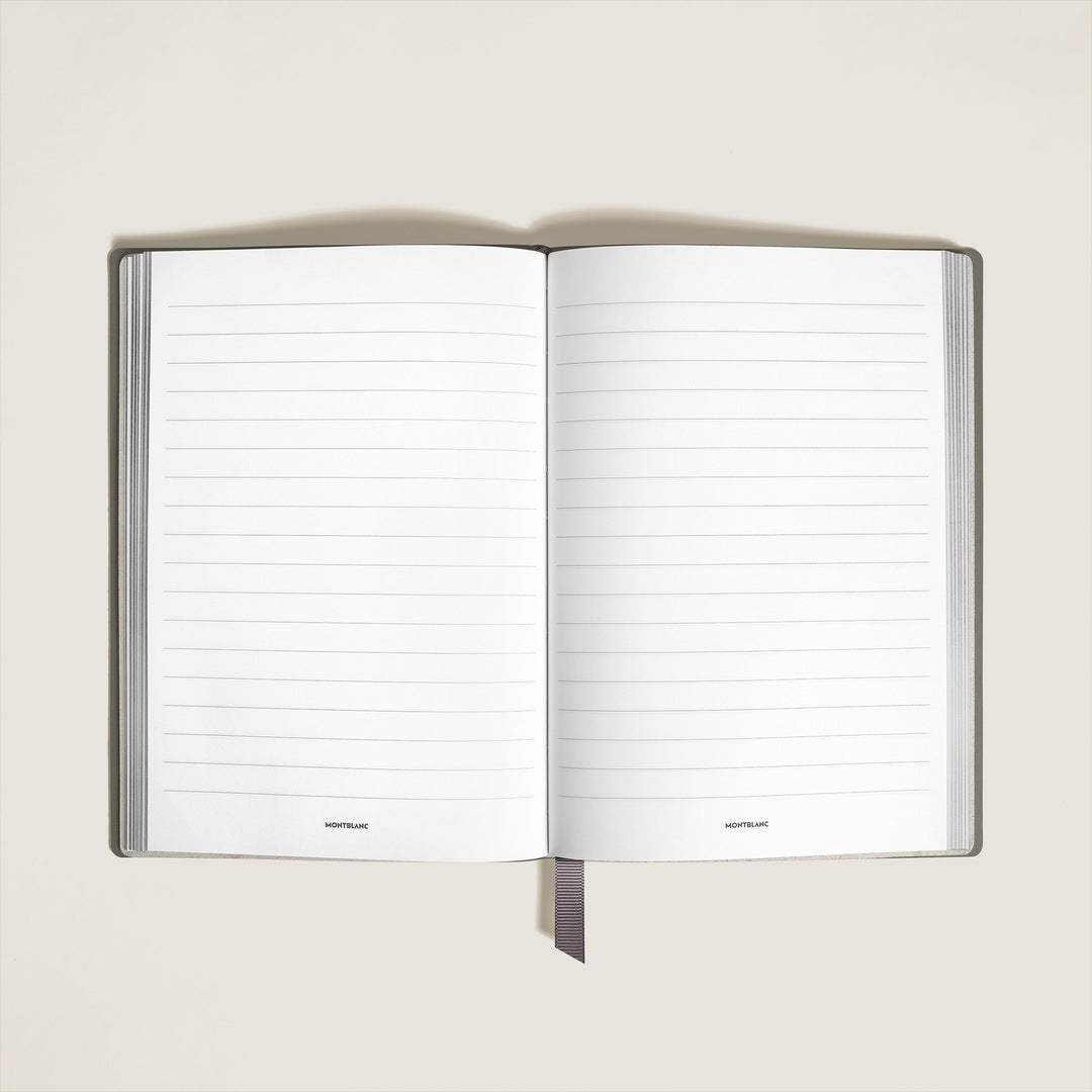 Notebook Medium, Soft Leather, Medium Grey - Lined Pages