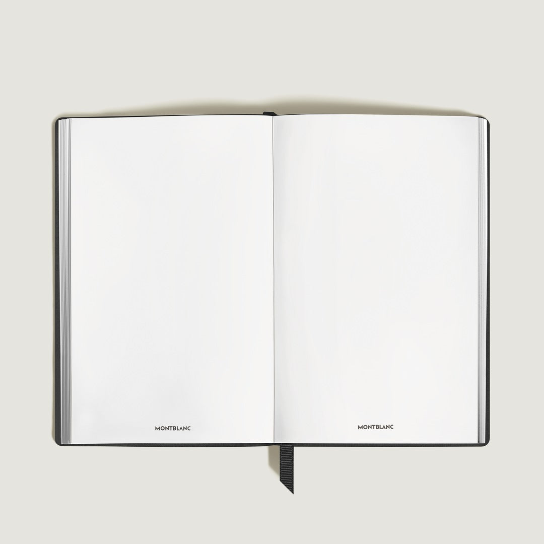 Notebook Small, Saffiano Leather, Black - Blank Pages