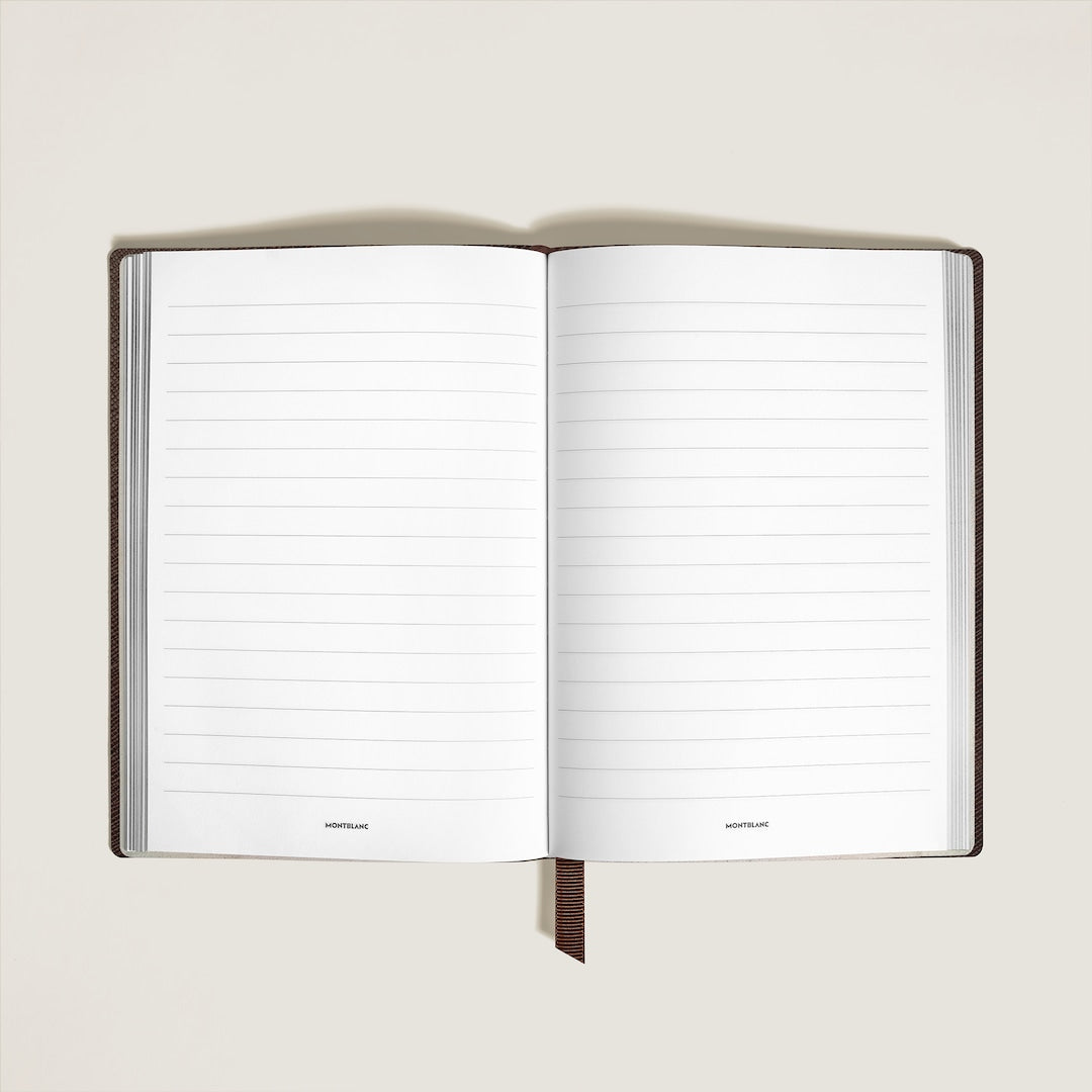 Notebook Medium, Saffiano Leather, Tobacco - Lined Pages