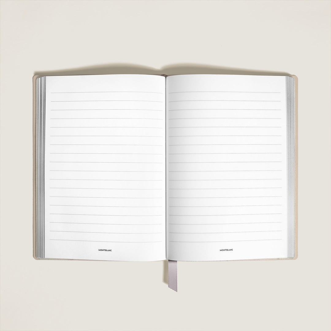 Notebook Medium, Saffiano Leather, Cloudy Beige - Lined Pages