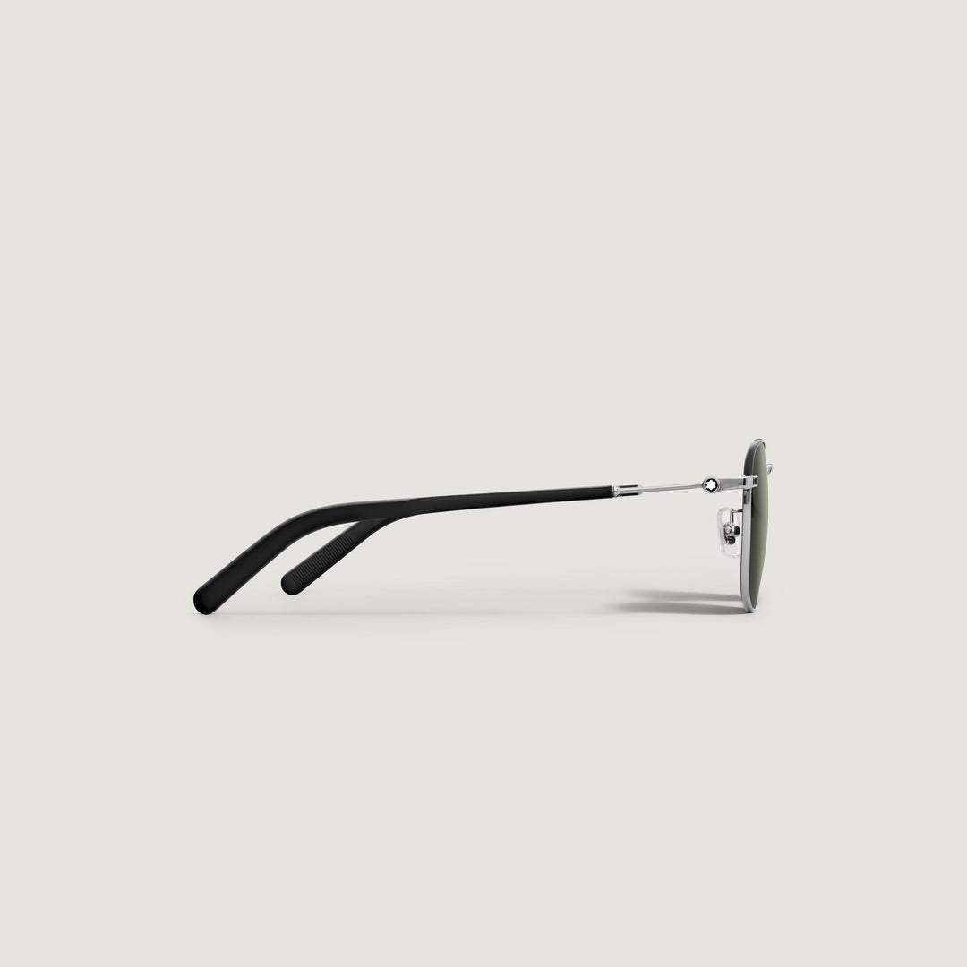 Squared Sunglasses With Silver Coloured Metal Frame