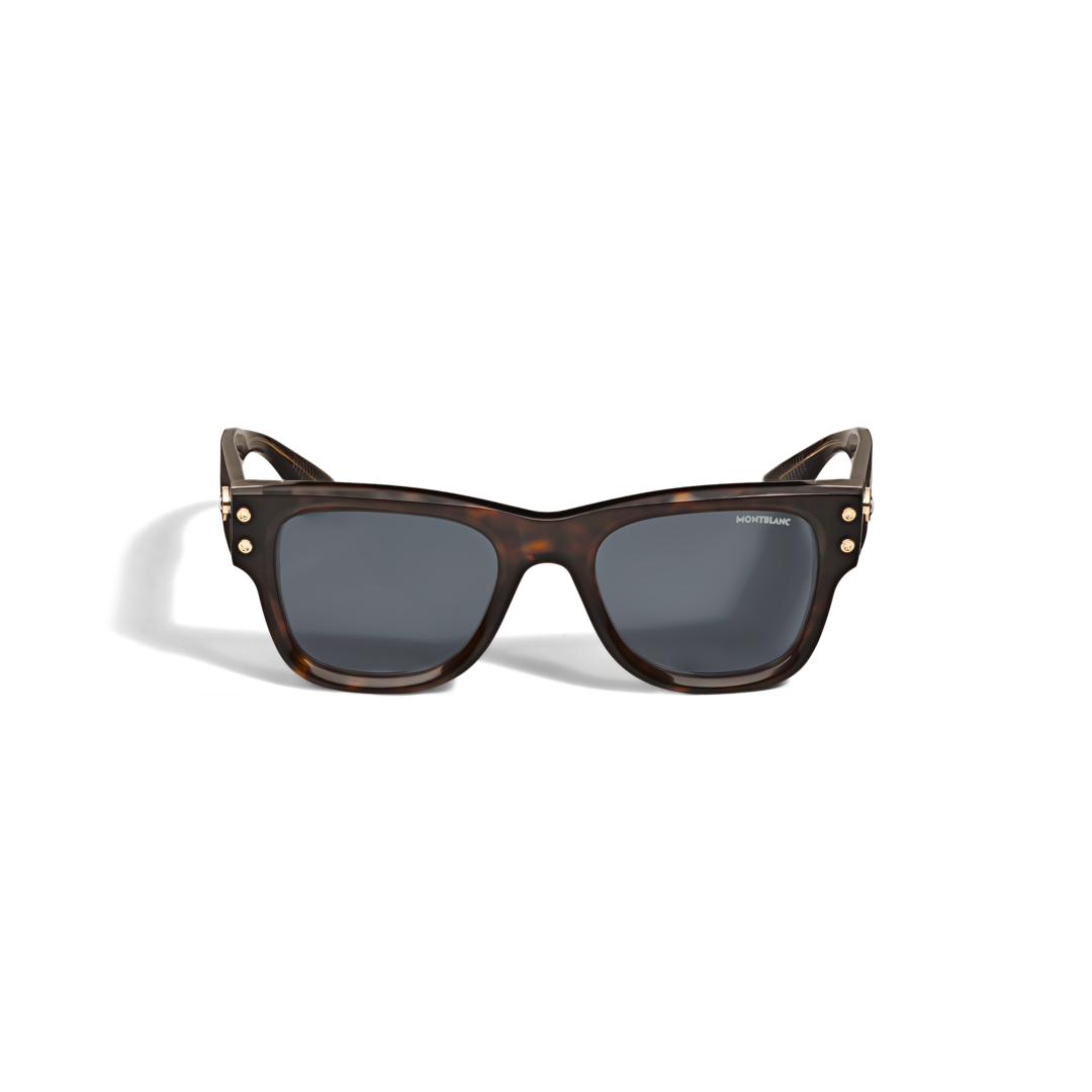Squared Sunglasses with Havana Coloured Acetate Frame