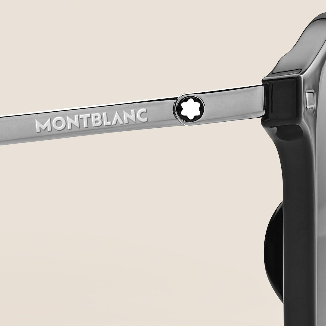 Round Sunglasses with Black Injected Frame