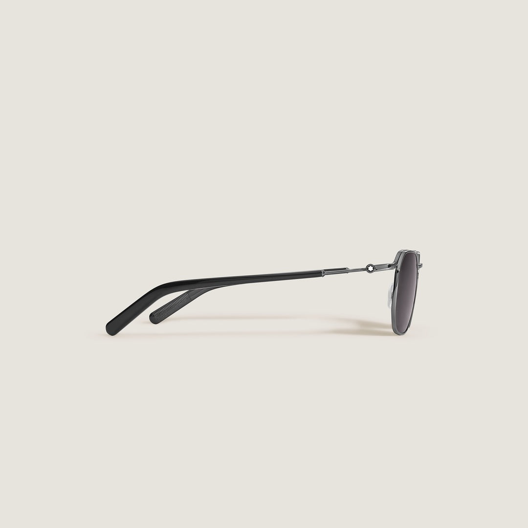 Squared Sunglasses with Grey Metal Frame