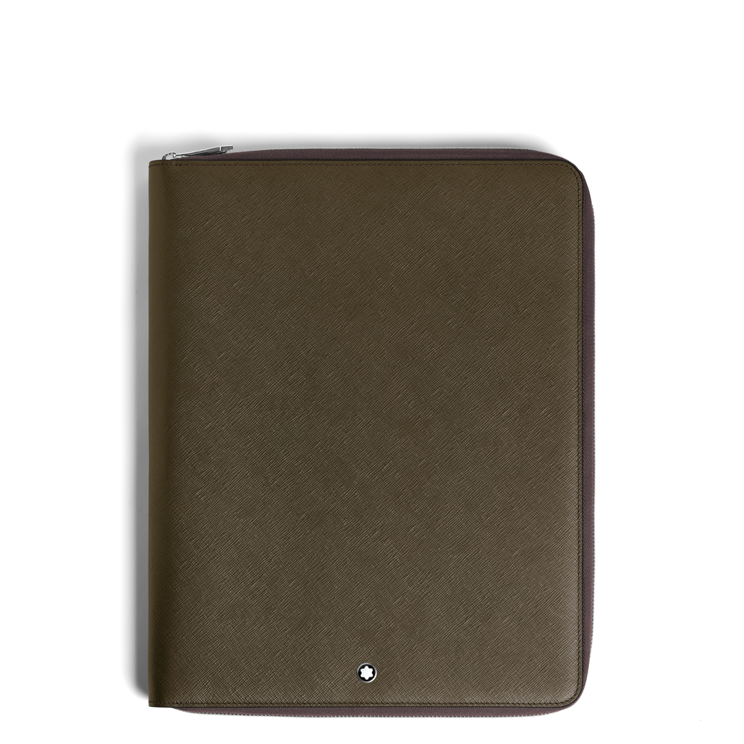 Medium Notebook Holder with zip in Sartorial Leather