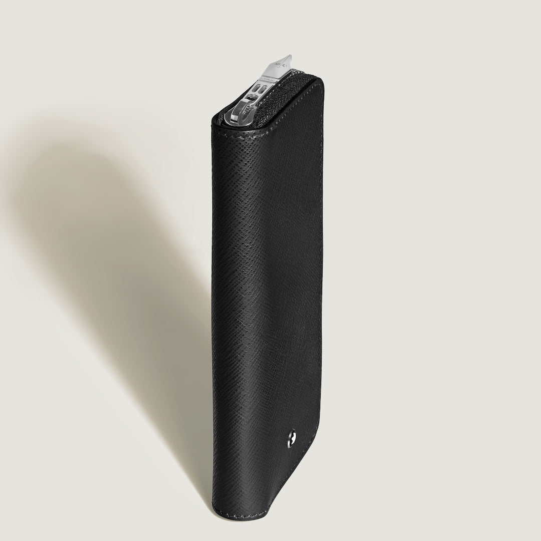 Sartorial 2 pen pouch with zip