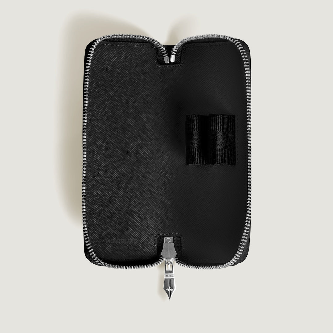 Sartorial 2 pen pouch with zip