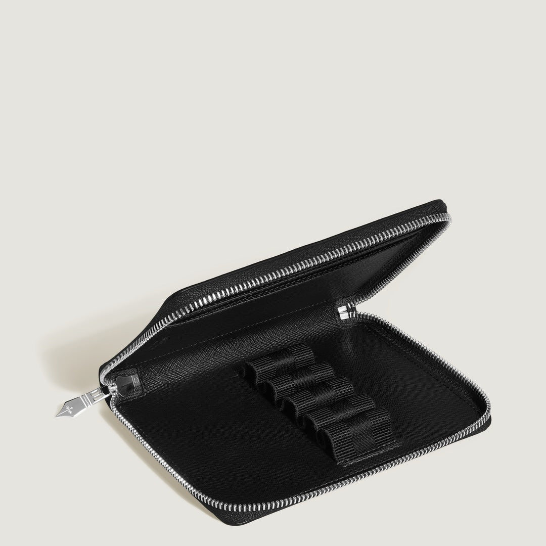Sartorial 5 pen pouch with zip