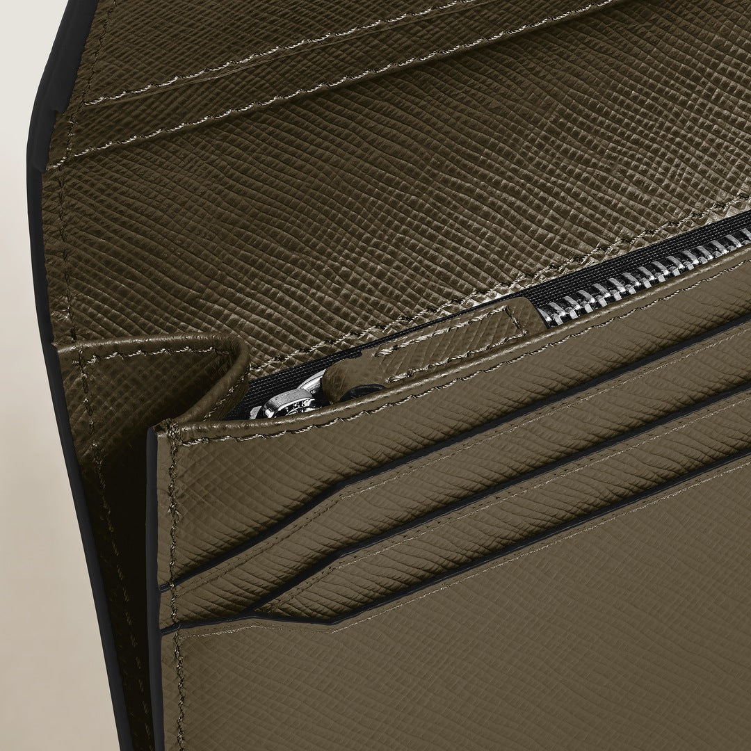Long Wallet 14cc with Zip in Sartorial Leather