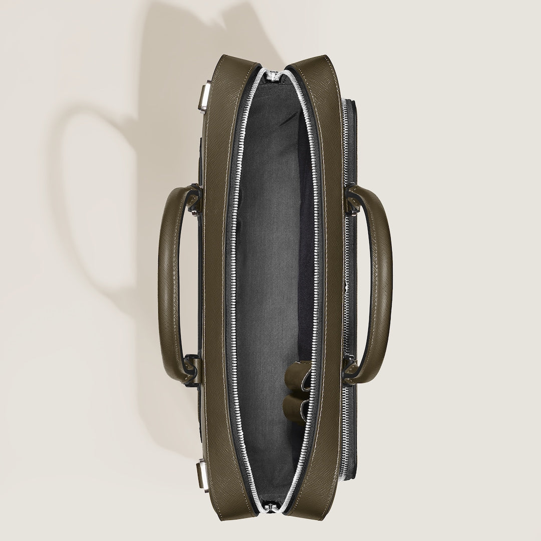 Medium Briefcase with Pocket in Sartorial Leather