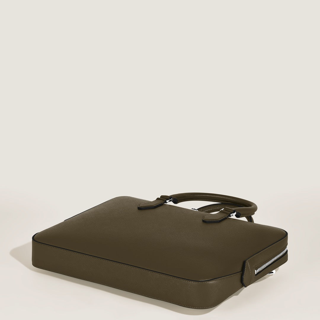 Thin Briefcase in Sartorial Leather