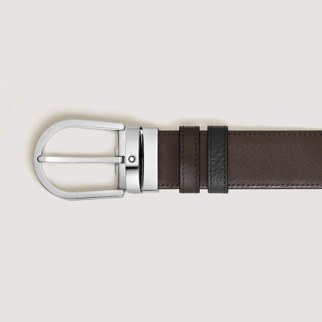 Horseshoe 35 mm Reversible Belt in Grain Leather