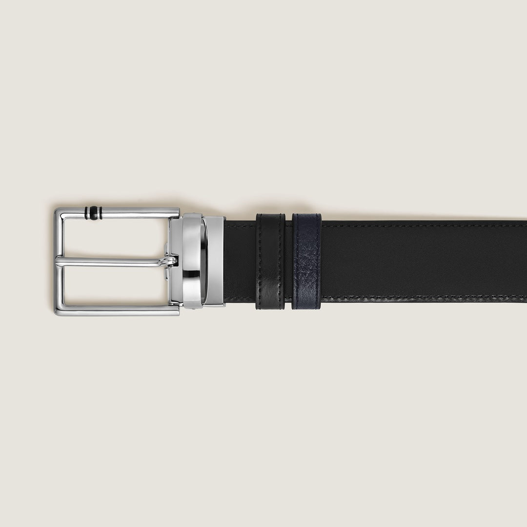 30 mm Reversible Belt in Grain Leather with Rectangular Meisterstück Buckle