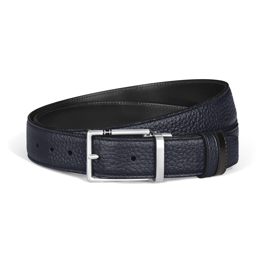 30 mm Reversible Belt in Grain Leather with Rectangular Meisterstück Buckle