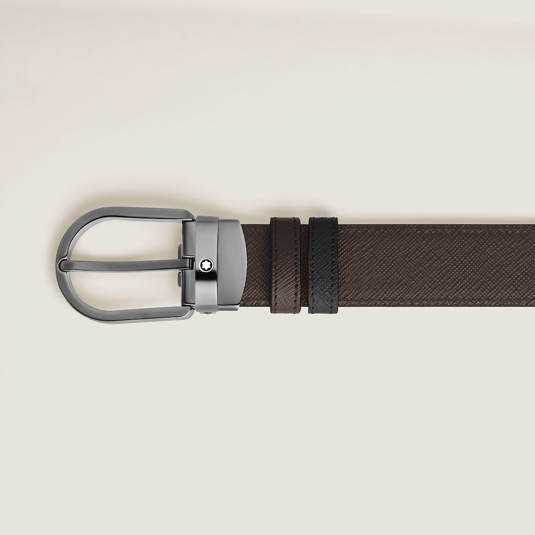 Horseshoe 30 mm Reversible Belt in Sartorial Leather