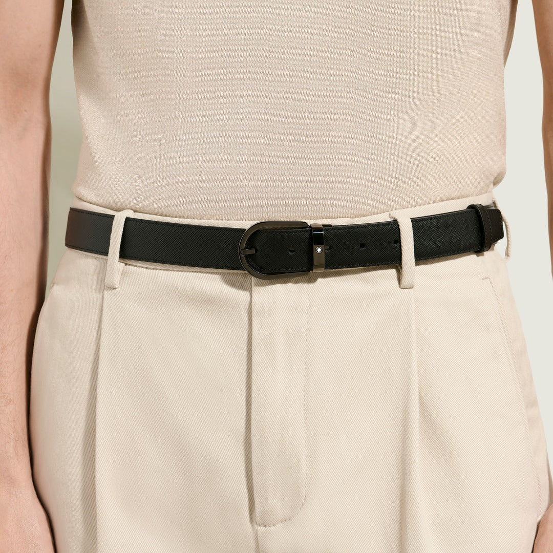 Horseshoe 30 mm Reversible Belt in Sartorial Leather