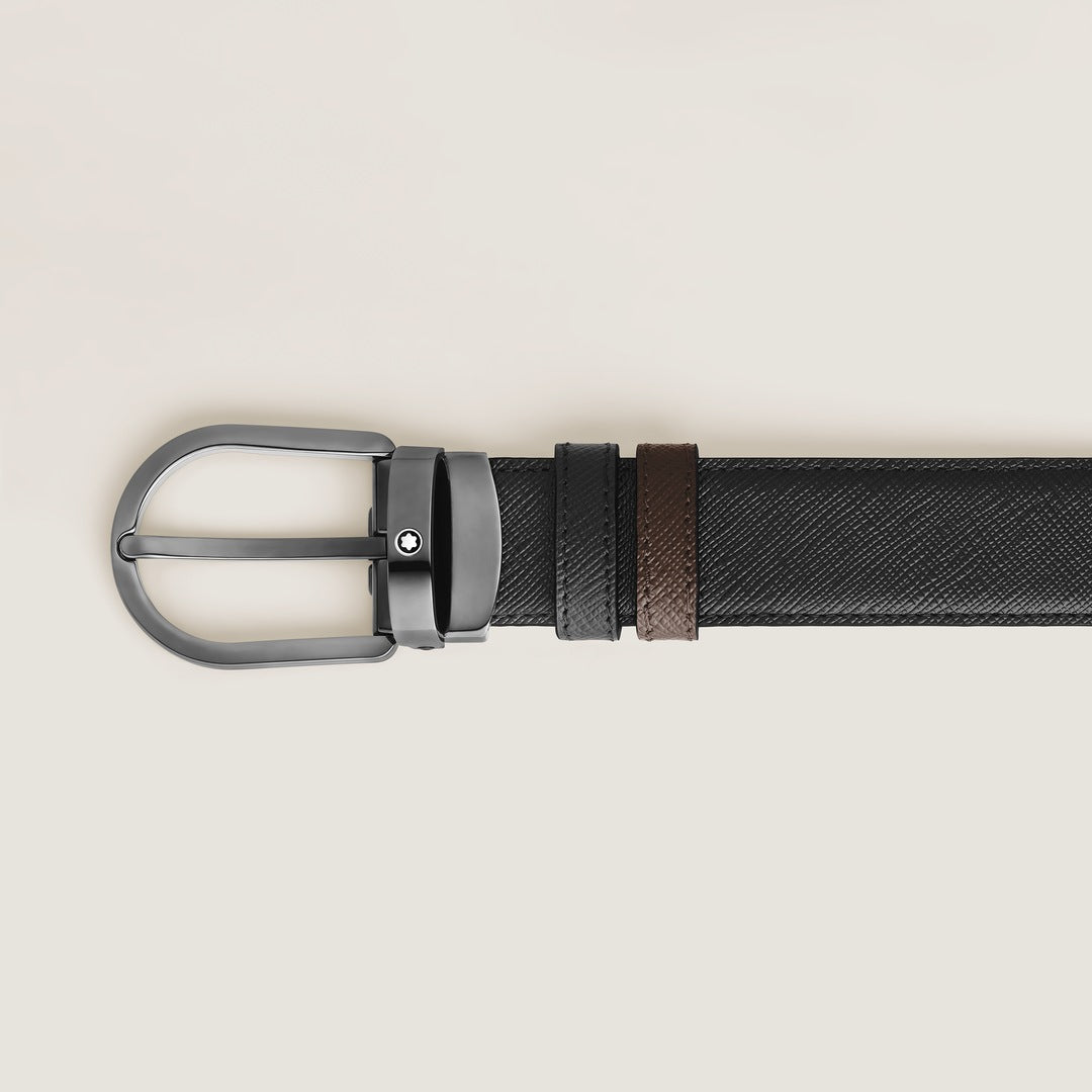 Horseshoe 30 mm Reversible Belt in Sartorial Leather
