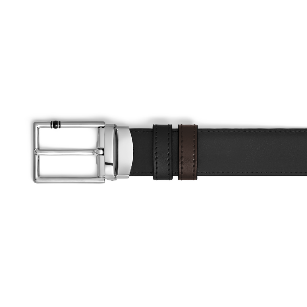 30 mm Reversible Belt in Leather with Rectangular Meisterstück Buckle
