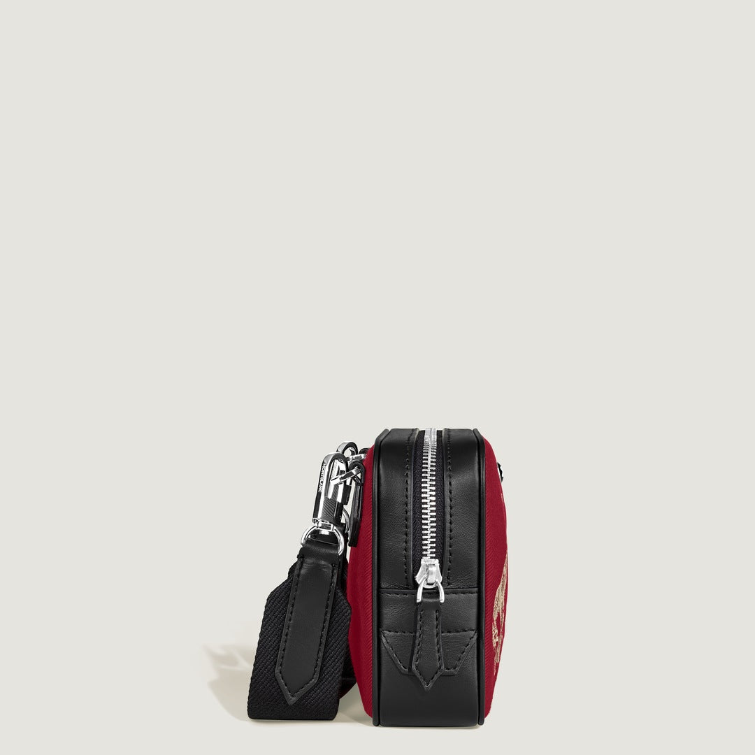 Mini Crossbody Bag Year of the Horse in Embroidered Gabardine