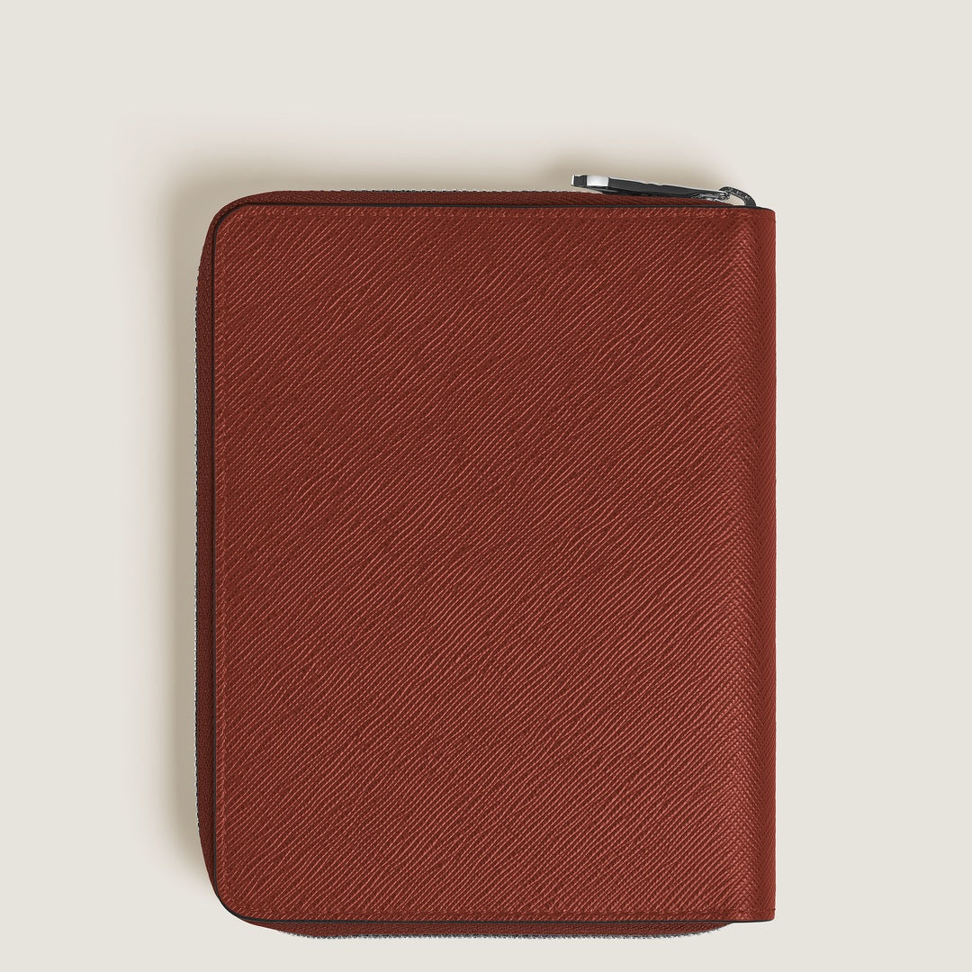 5 Pen Pouch with zip in Sartorial Leather