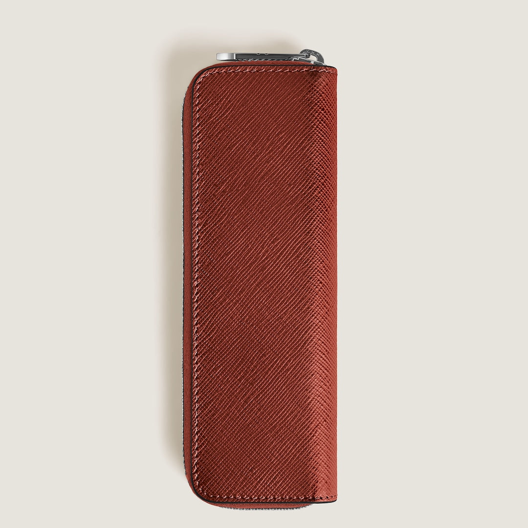 1 Pen Pouch with zip in Sartorial Leather