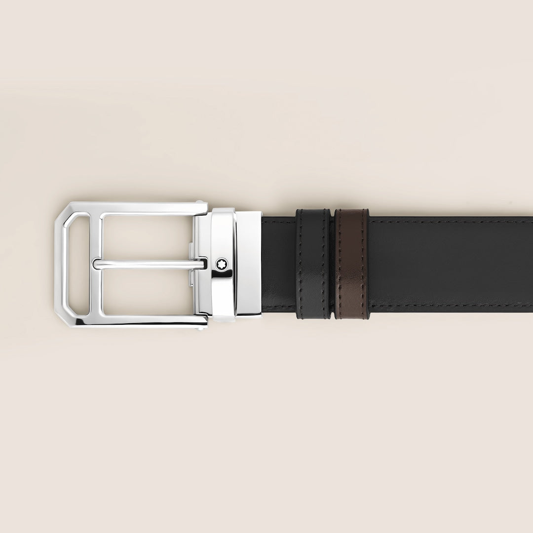 Ceinture réversible 35 mm en cuir Meisterstück avec boucle ardillon rectangulaire