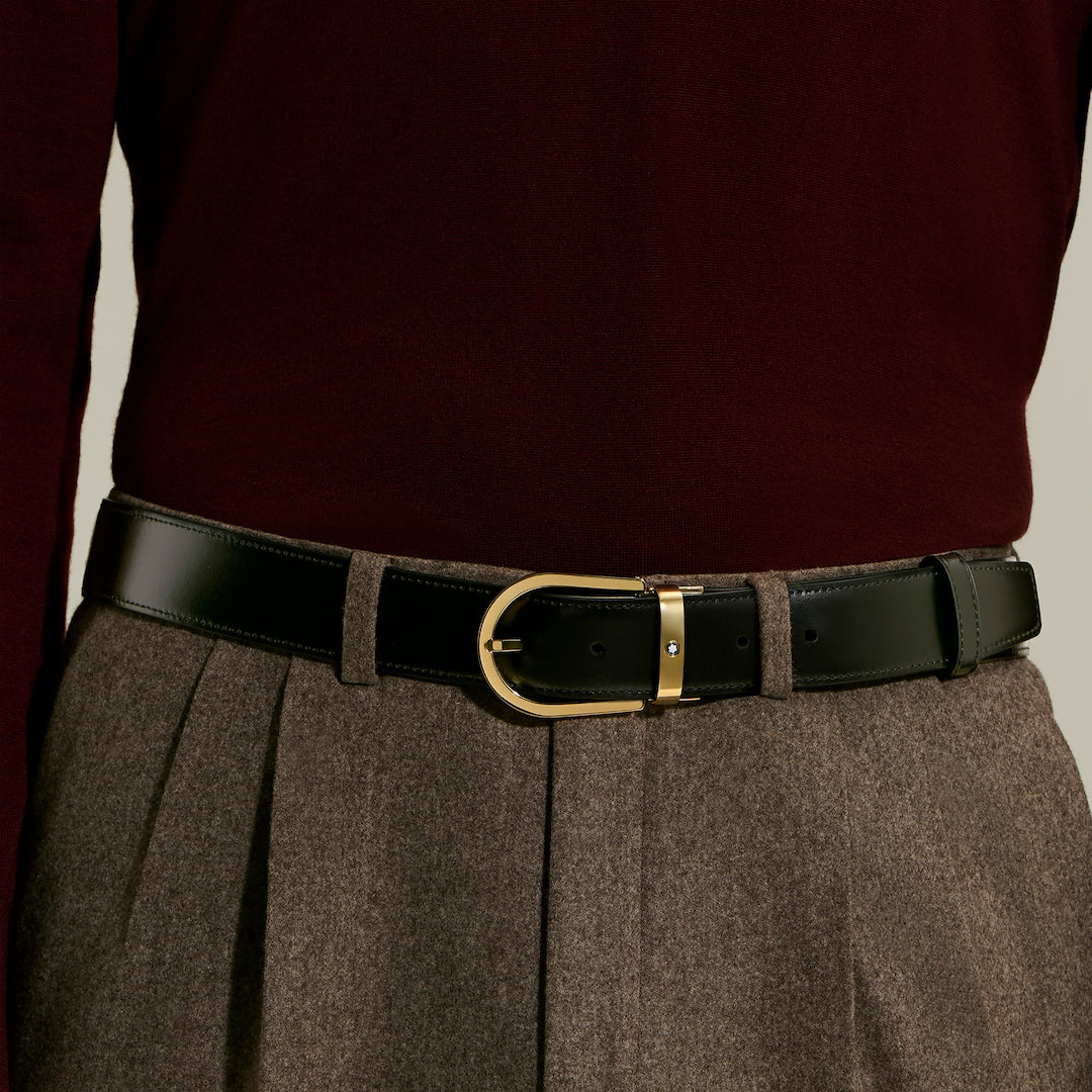 Horseshoe 35 mm Reversible Belt in Meisterstück Leather