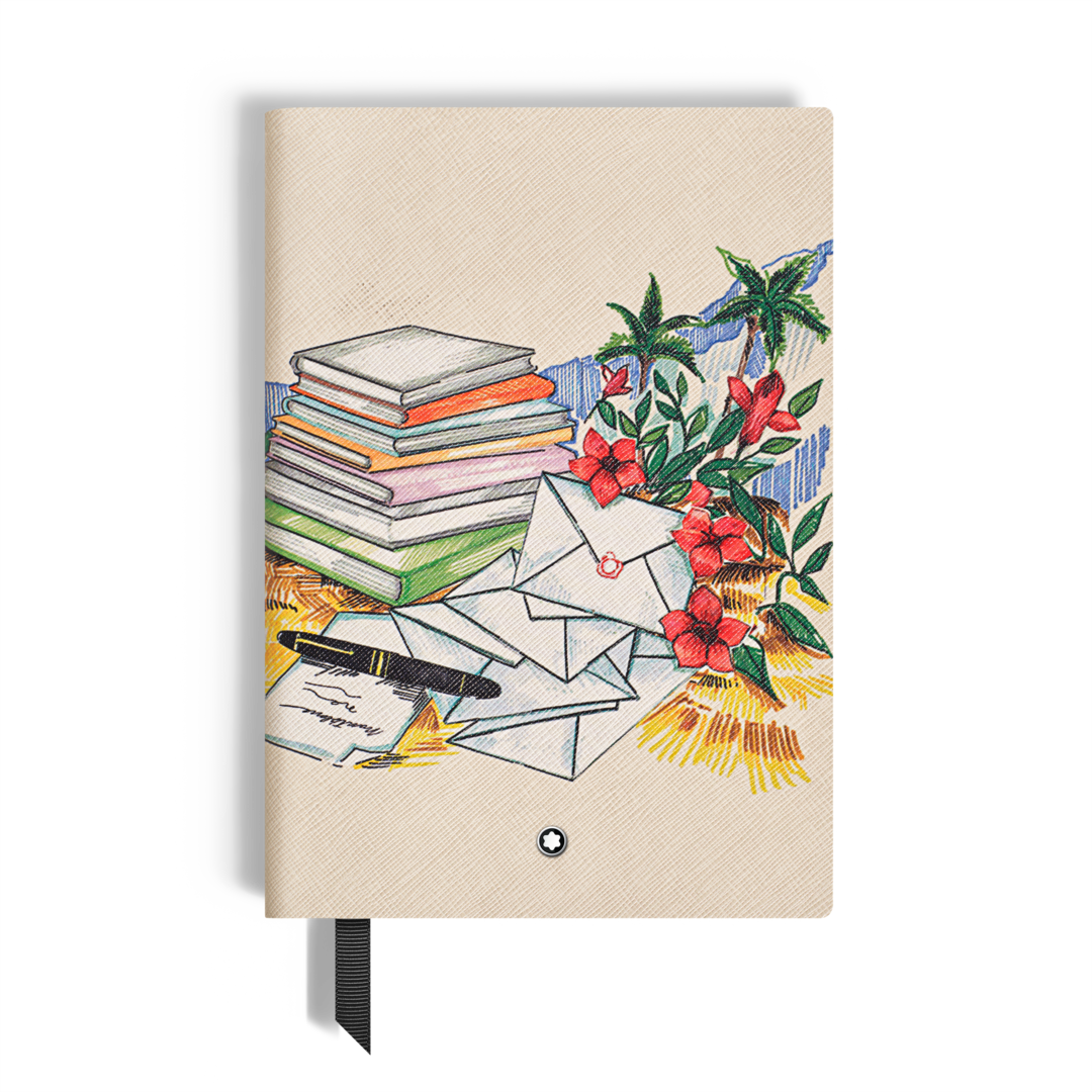 Medium Notebook in Sartorial Leather, Summer Capsule, Lined Pages