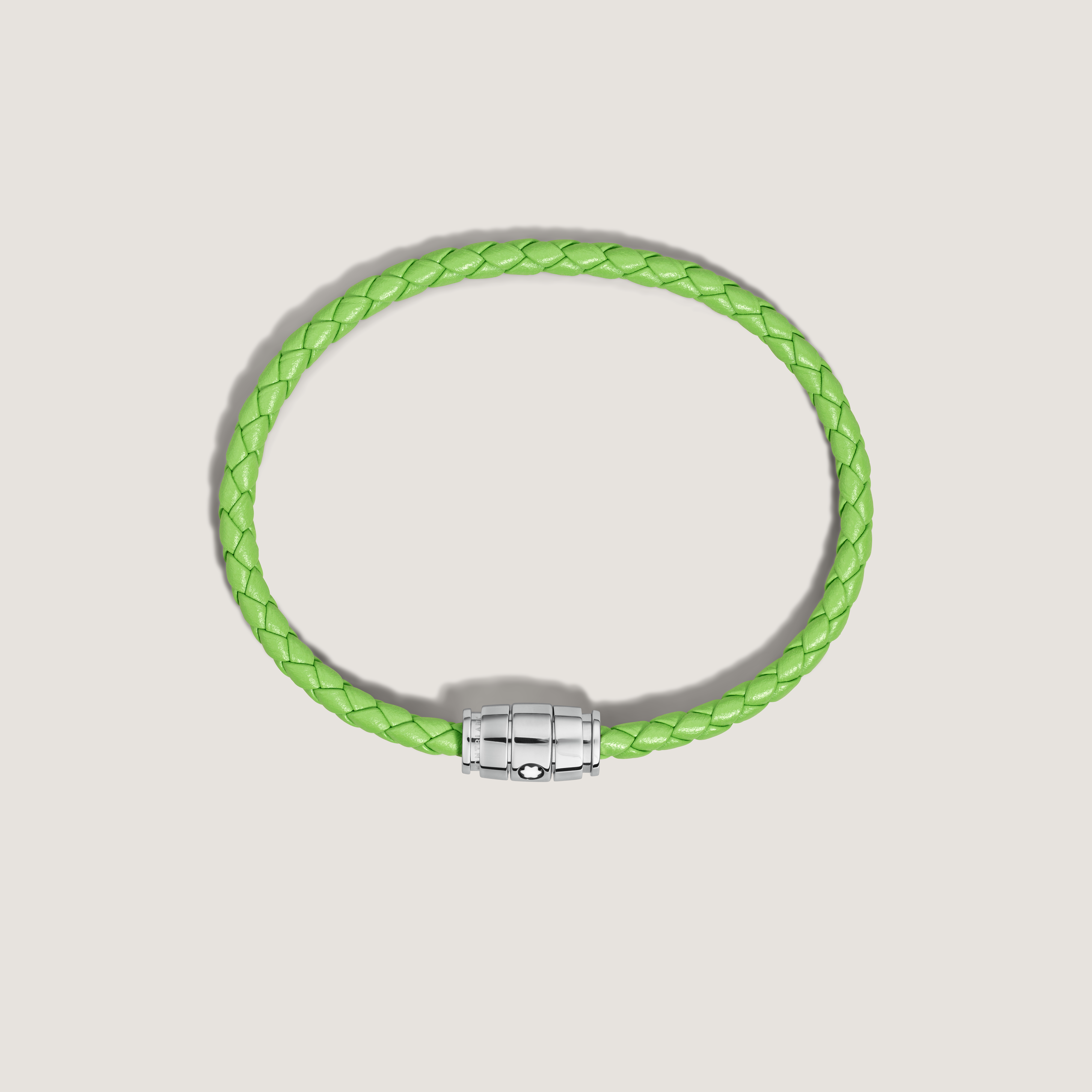 Bracelet, cuir souple, vert anis