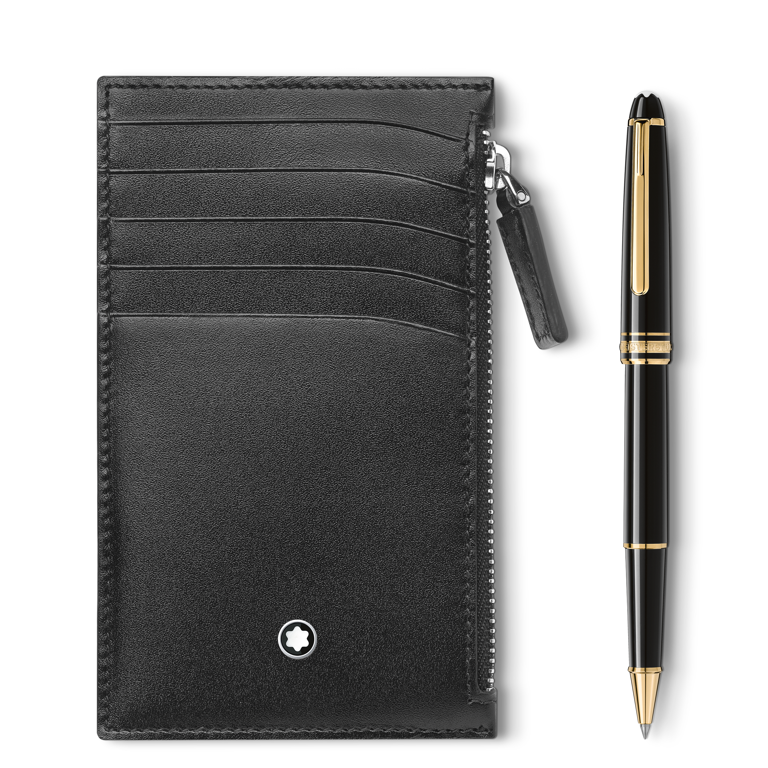 Set with Meisterstück yellow gold-coated classique rollerball and Meisterstück pocket 5cc with zip