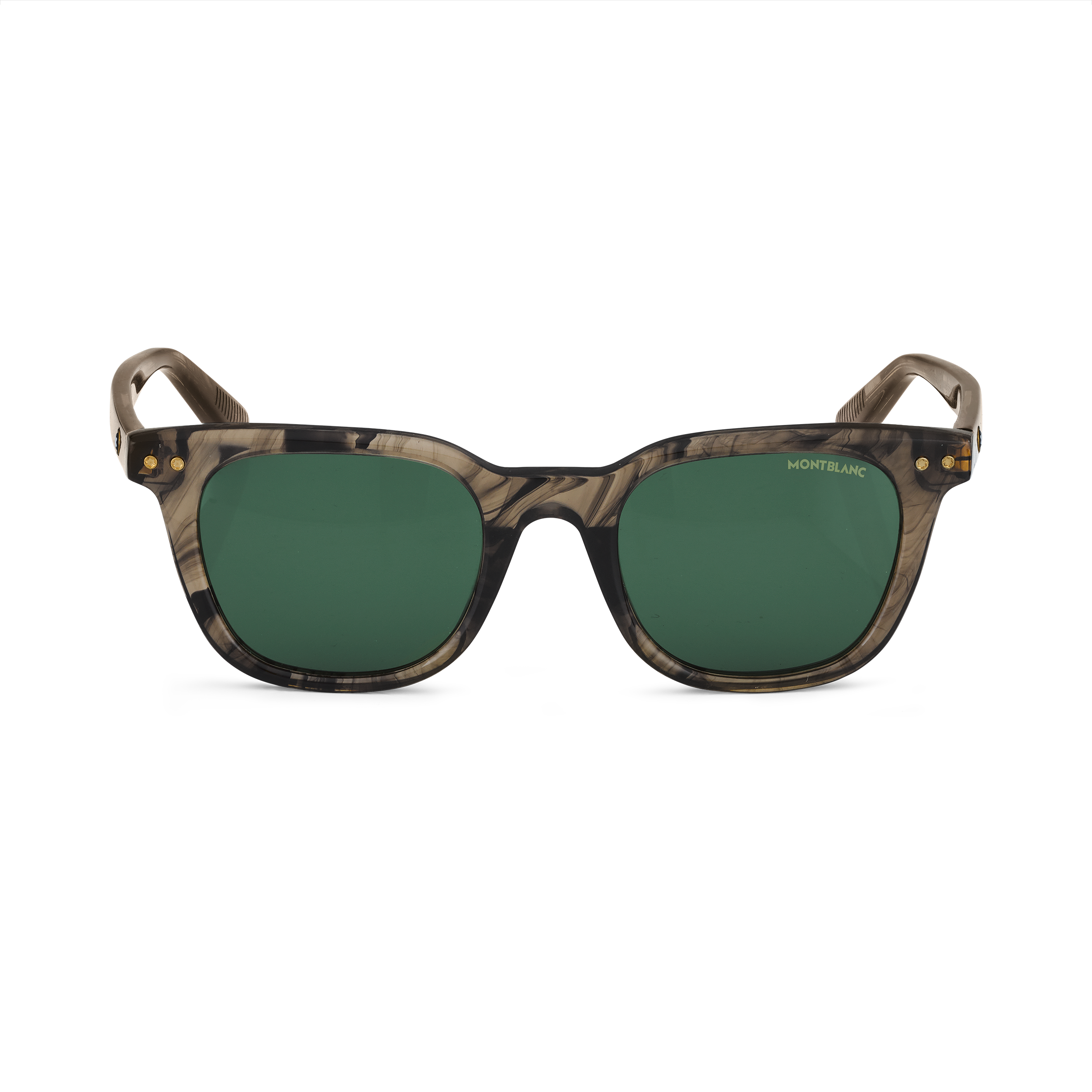 Lunettes de soleil rondes avec monture en acétate de couleur marron