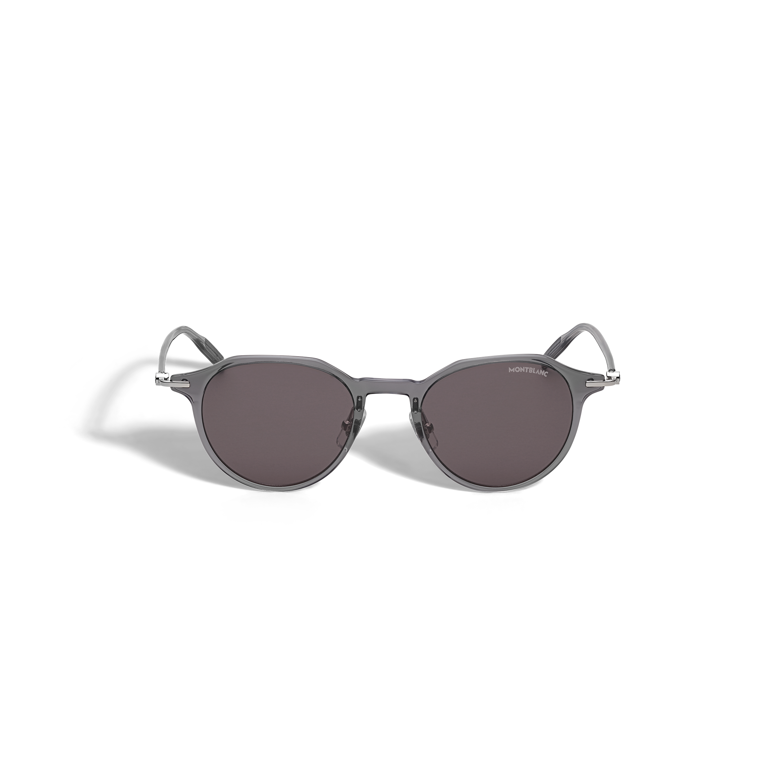 Lunettes de soleil rondes avec monture injectée grise