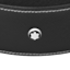 Plateau de bureau rond en cuir noir (Grand)