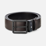 Brown/black 35 mm reversible leather belt