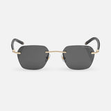 Squared Sunglasses with Gold Coloured Metal Frame
