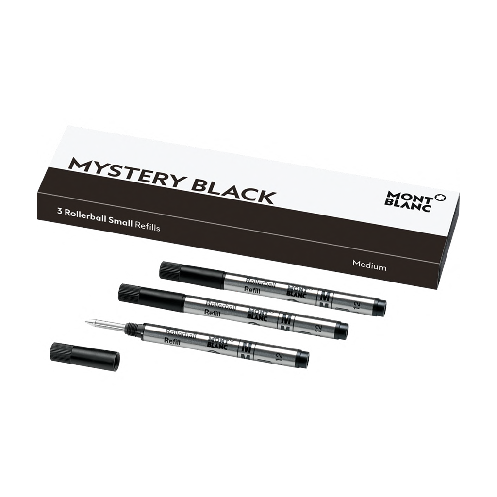 3 recharges pour rollerball (M) Mystery Black