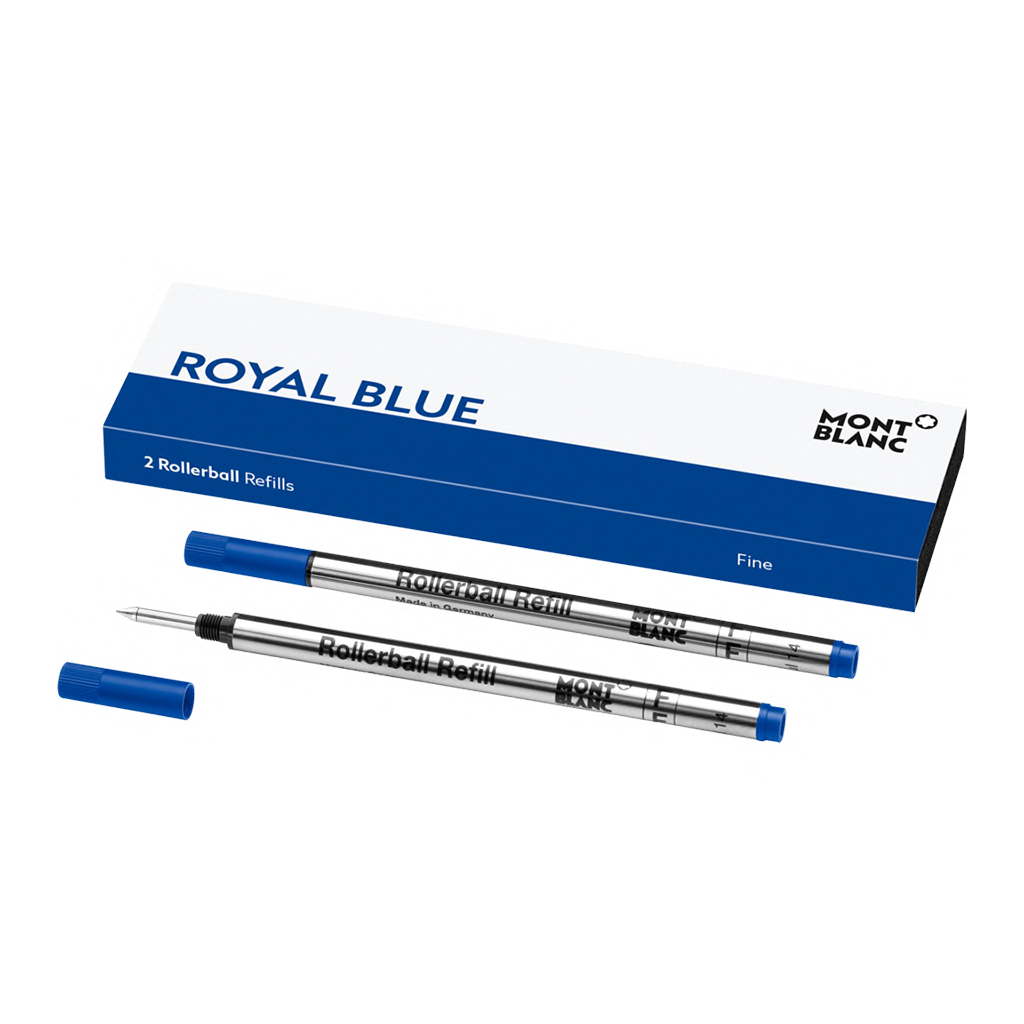 2 recharges pour rollerball (F), bleu roi (Royal Blue)